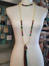 Load image into Gallery viewer, Long Leather Tassel Necklace
