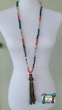 Load image into Gallery viewer, Long Leather Tassel Necklace
