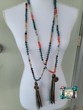 Load image into Gallery viewer, Long Leather Tassel Necklace
